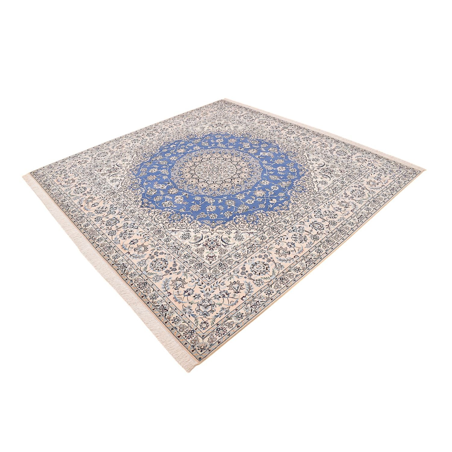 Perserteppich - Nain - Premium quadratisch  - 246 x 253 cm - blau