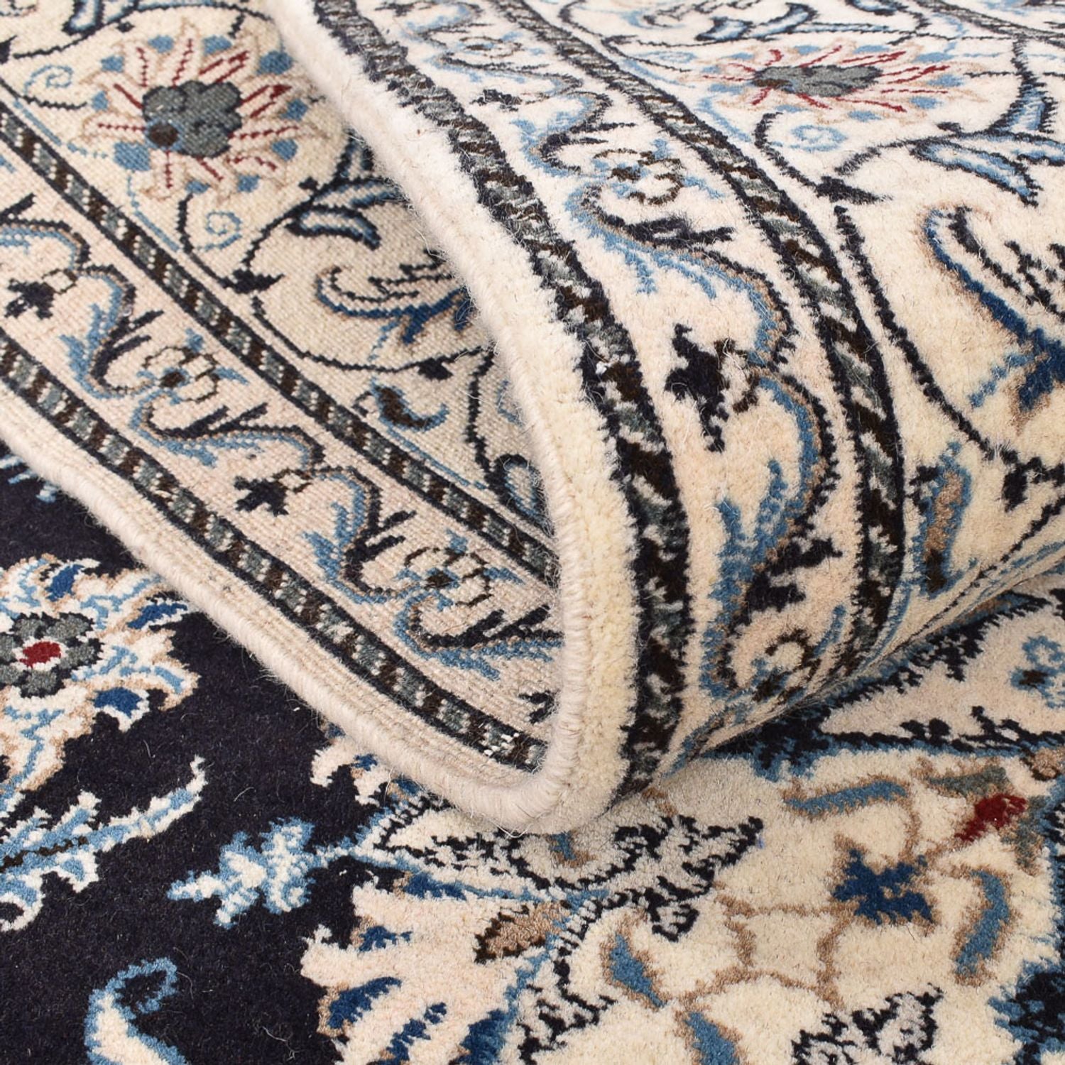 Perserteppich - Nain - 252 x 161 cm - dunkelblau
