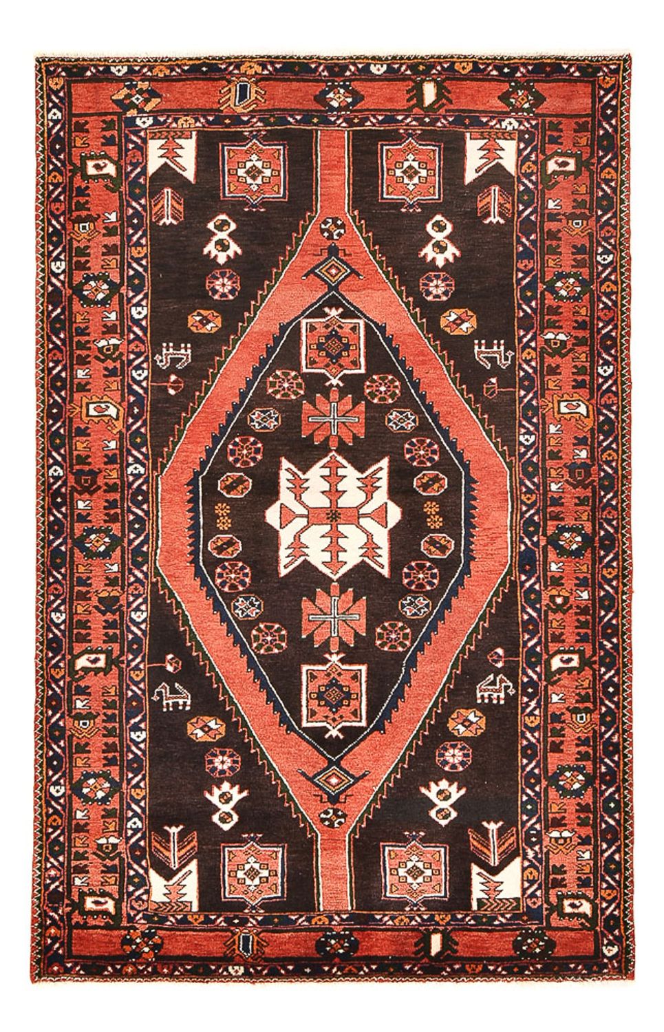 Perserteppich - Nomadic - 210 x 138 cm - mehrfarbig