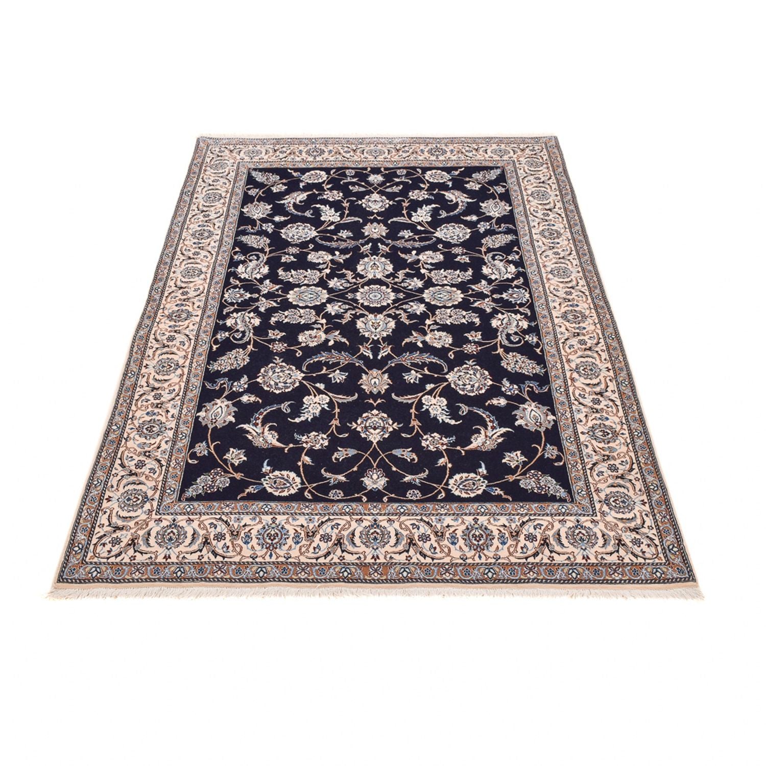 Perserteppich - Nain - Premium - 197 x 130 cm - dunkelblau