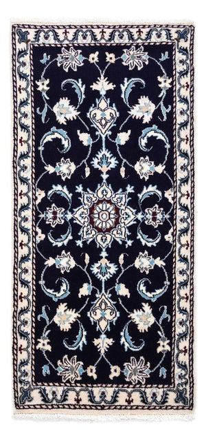 Perserteppich - Nain 135 x 66 cm - dunkelblau