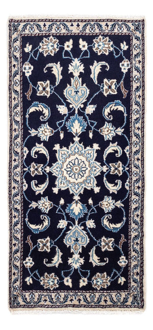 Perserteppich - Nain 138 x 68 cm - dunkelblau