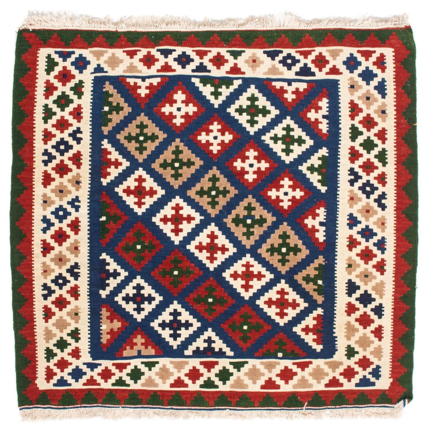 Kelim Teppich - Oriental 103 x 100 cm - dunkelblau