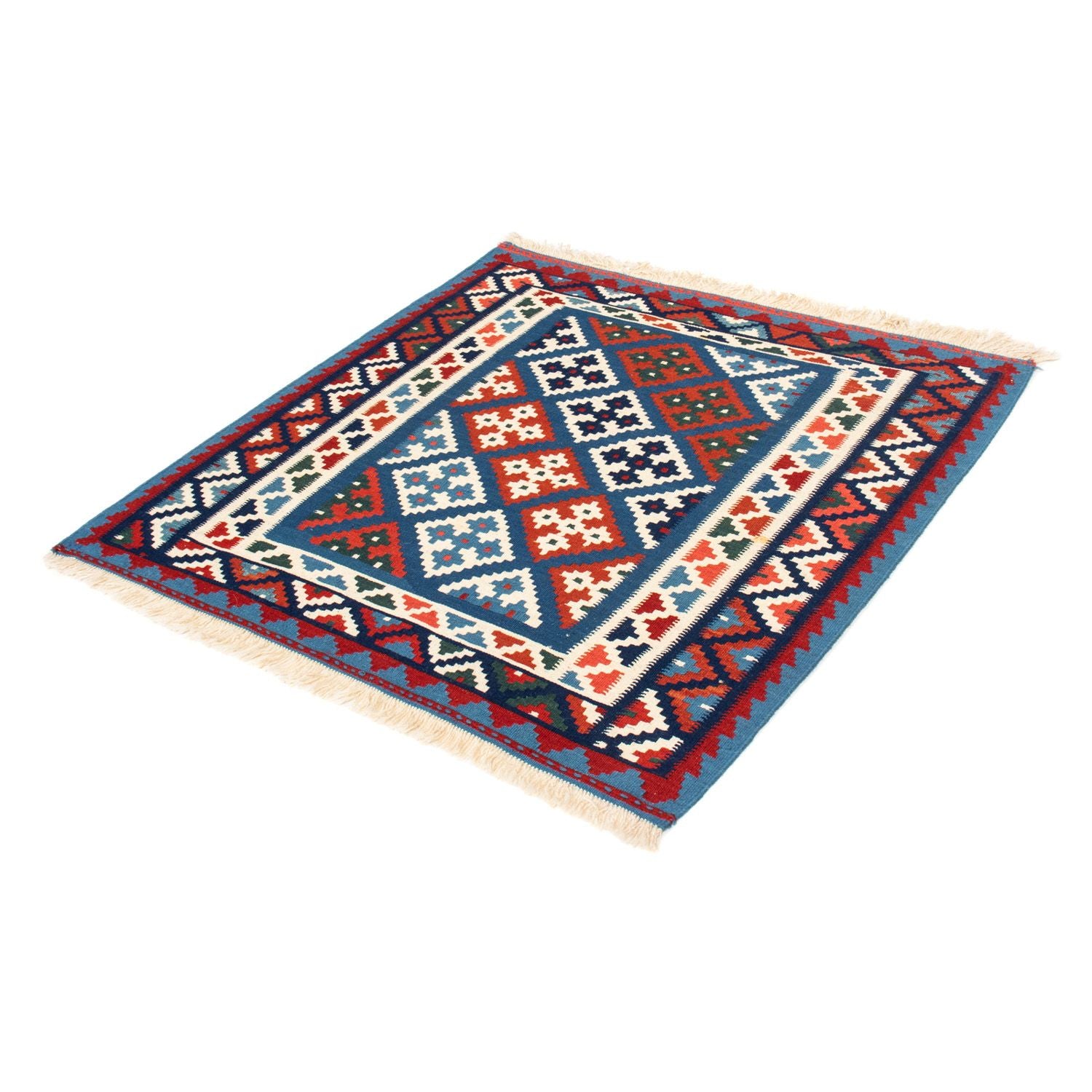 Kelim Teppich - Oriental 104 x 101 cm - blau