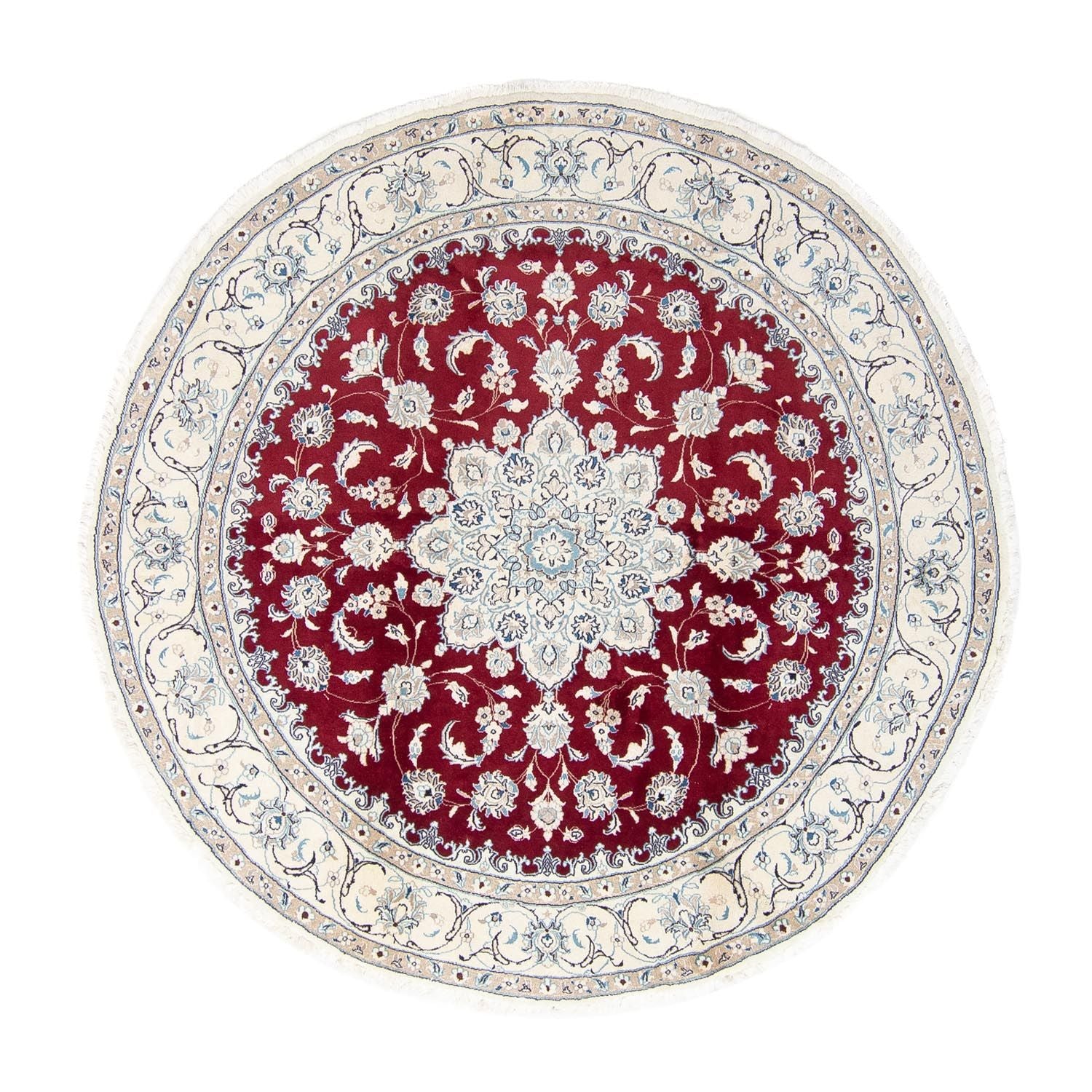 Perserteppich - Nain 245 x 245 cm - dunkelrot