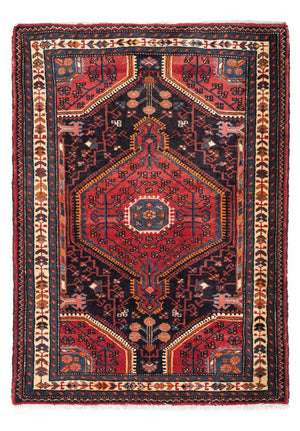 Perserteppich - Nomadic 127 x 90 cm - dunkelrot