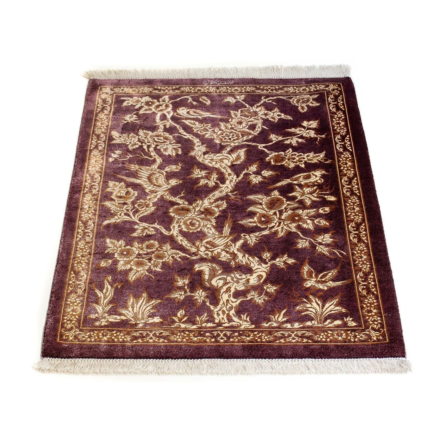 Perserteppich - Ghom 87 x 59 cm - lila