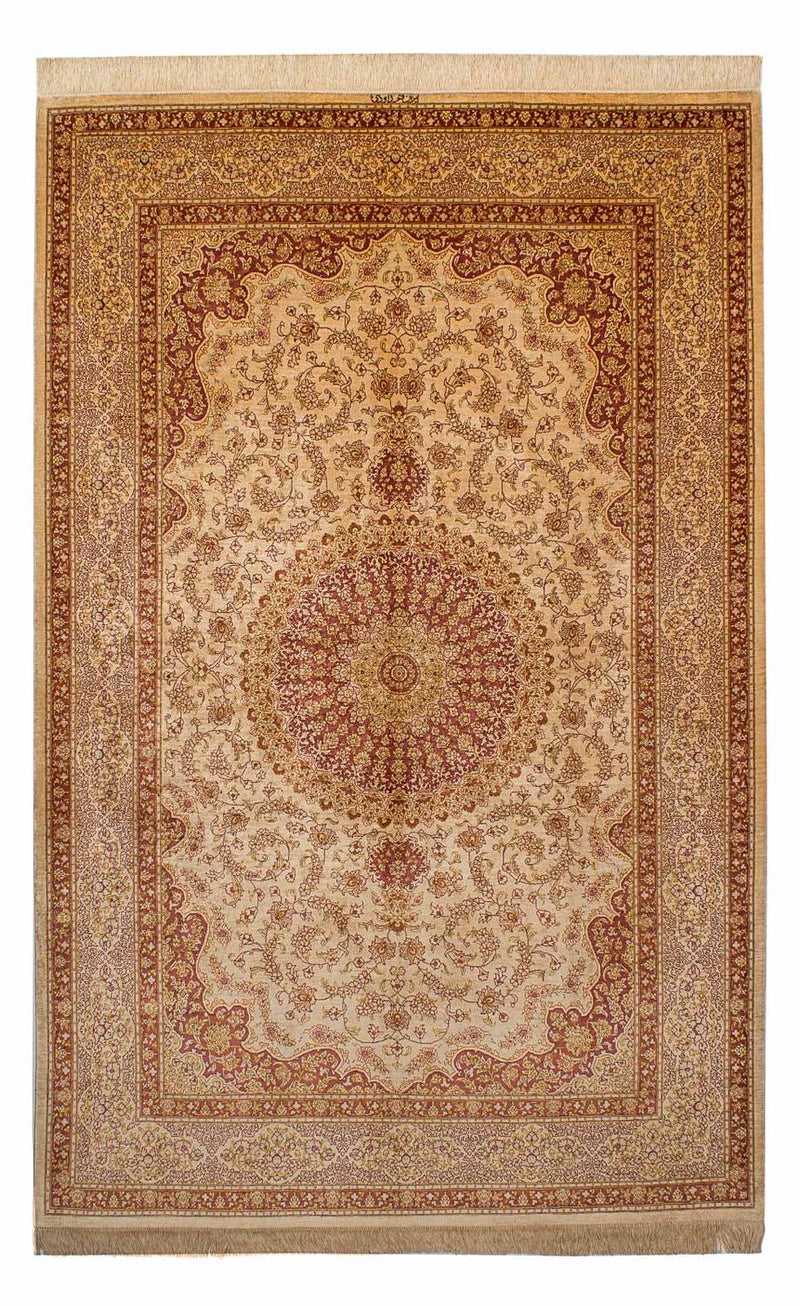 Seidenteppich - Ghom Seide - Premium 237 x 154 cm Teppich Wohnzimmer