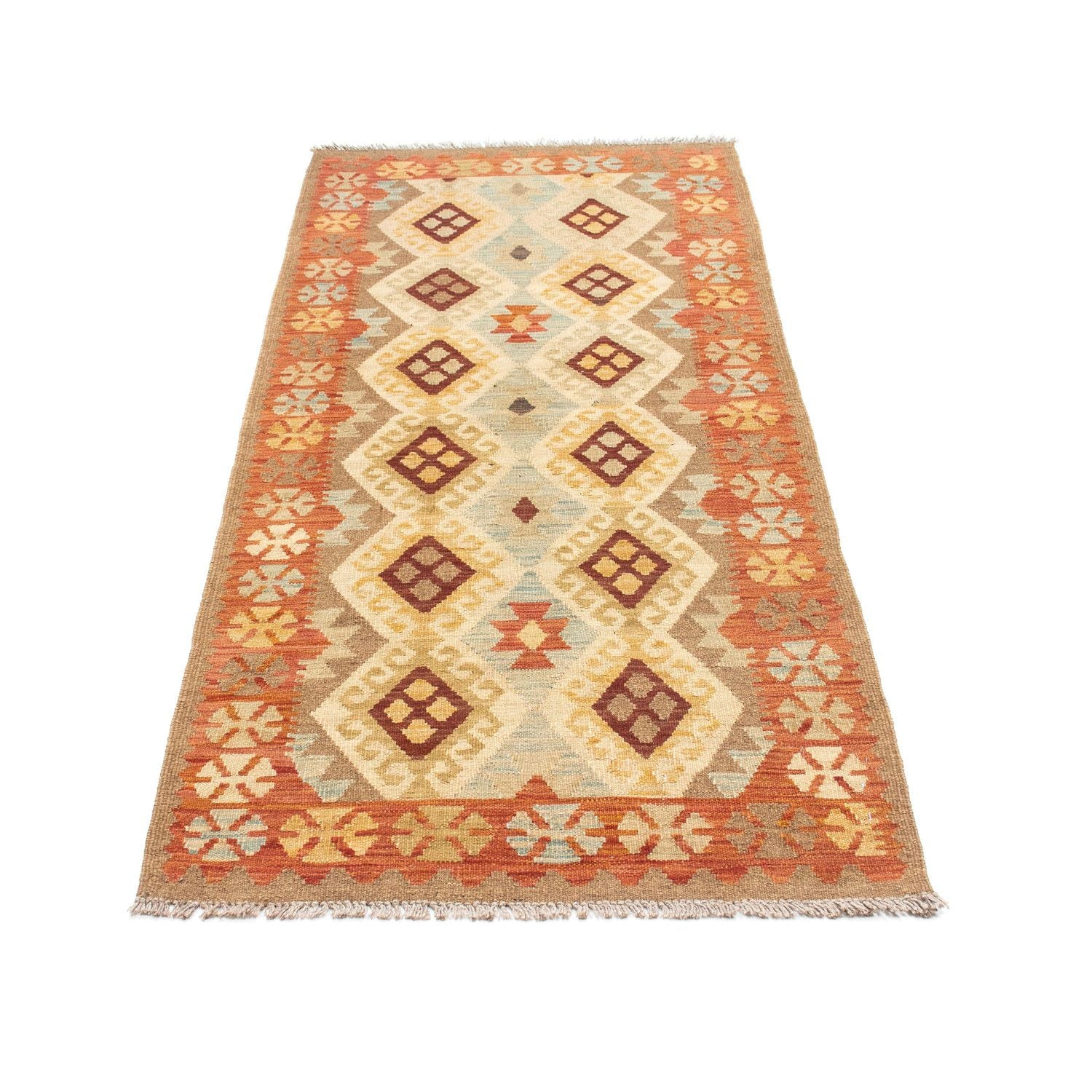 Kelim Teppich - Oriental 201 x 78 cm - beige