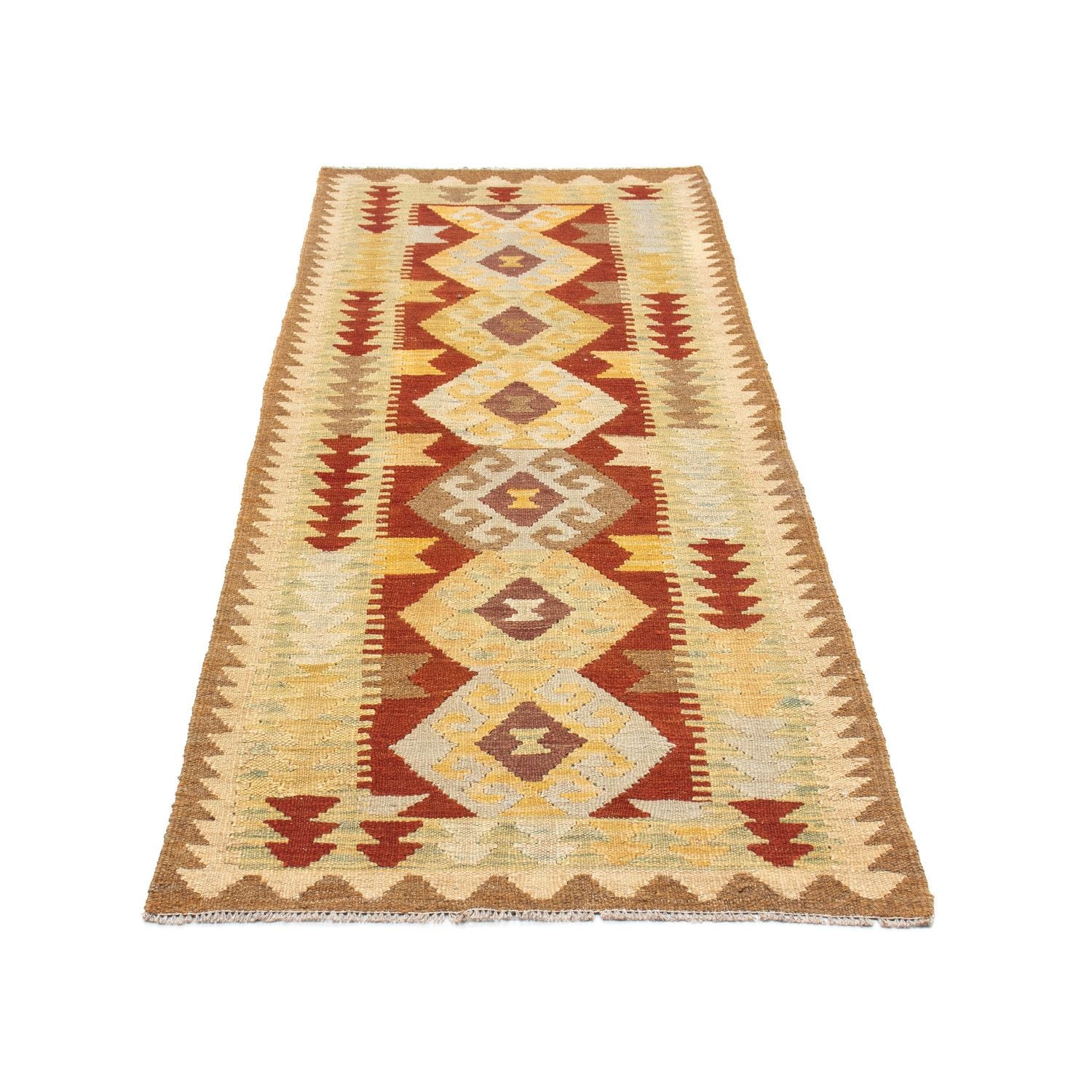 Kelim Teppich - Oriental 192 x 72 cm - hellbraun