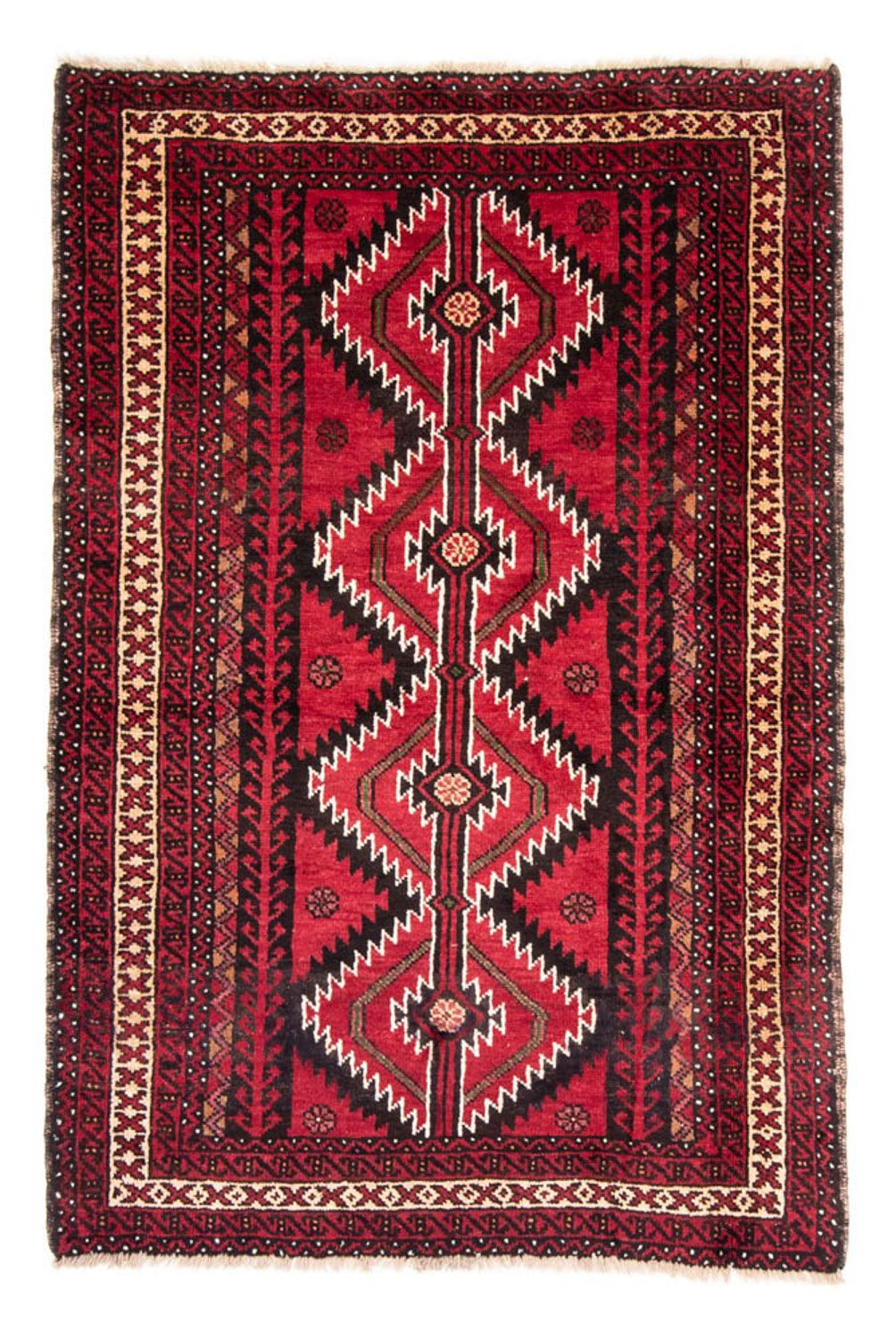 Belutsch Teppich 190 x 124 cm - mehrfarbig