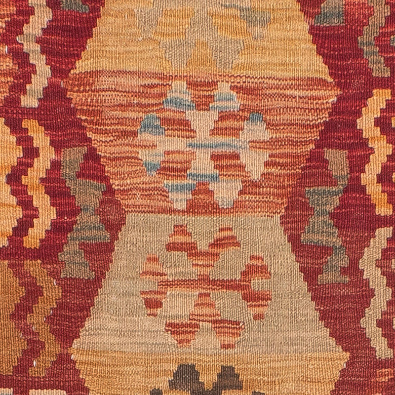 Kelim Teppich - Splash 389 x 76 cm - rot
