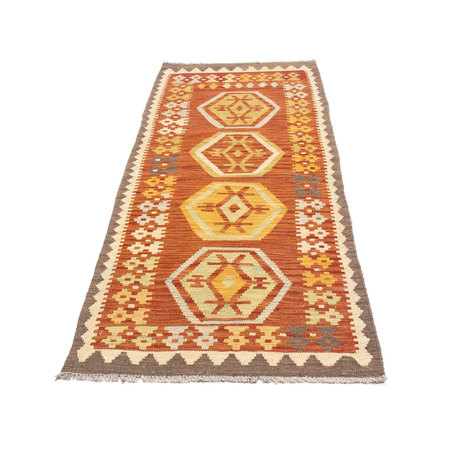 Kelim Teppich - Oriental 191 x 72 cm - rost